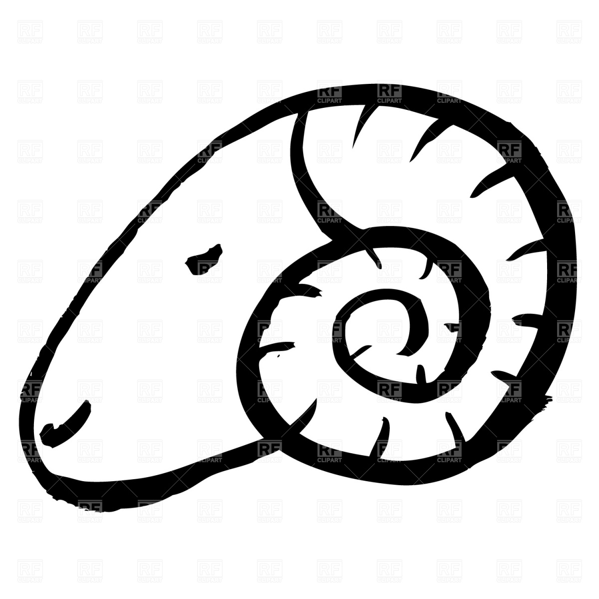 Ram head clip art