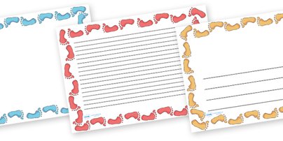 Footprint Full Page Borders (Landscape) - page border, border ...