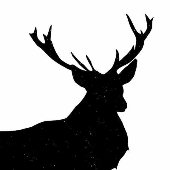 Deer And Stars Silhouette Print The Stars by thelittlechickadee