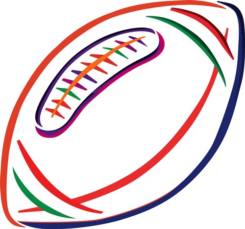 Outlines Vector Design: Football Outline from Grand Slam Designs