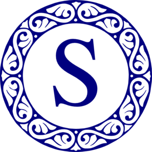 Blue Monogram clip art - vector clip art online, royalty free ...