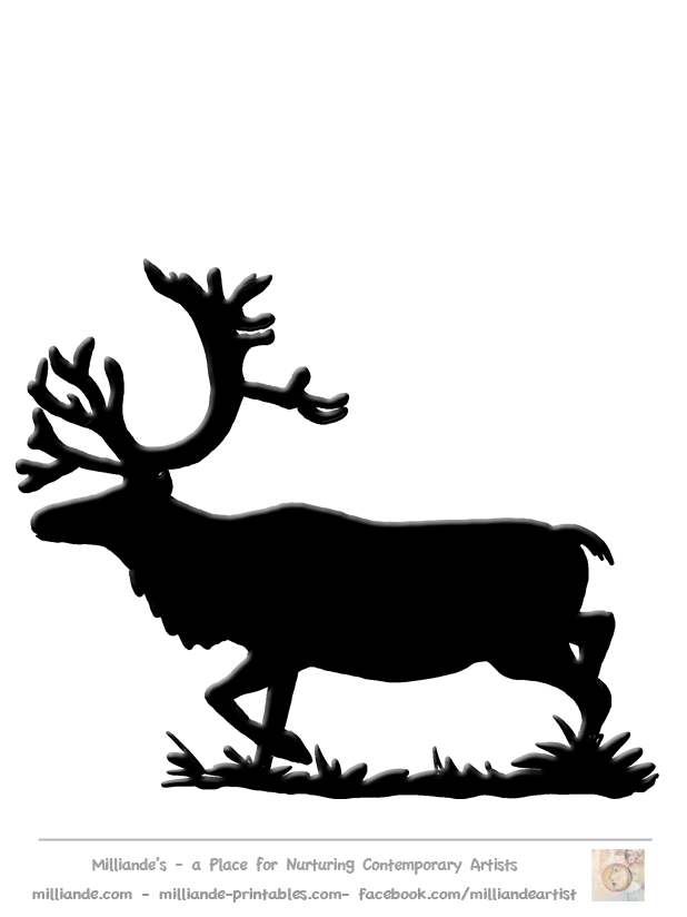 Reindeer Silhouette Template,Flying Reindeer Silhouettes ...