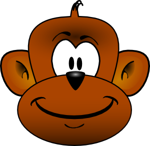 Gmad Monkey Head clip art - vector clip art online, royalty free ...