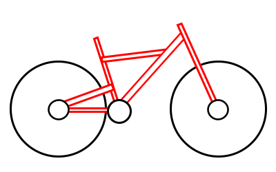 Drawing a cartoon bicycle