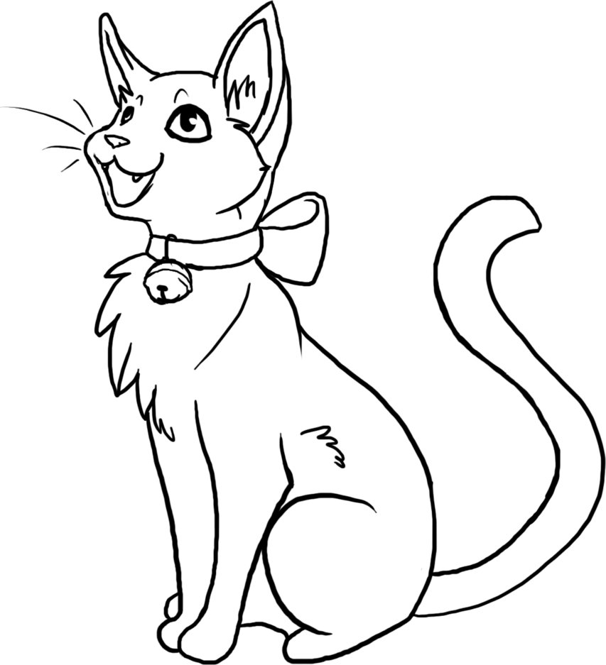 Free Kitty Lineart