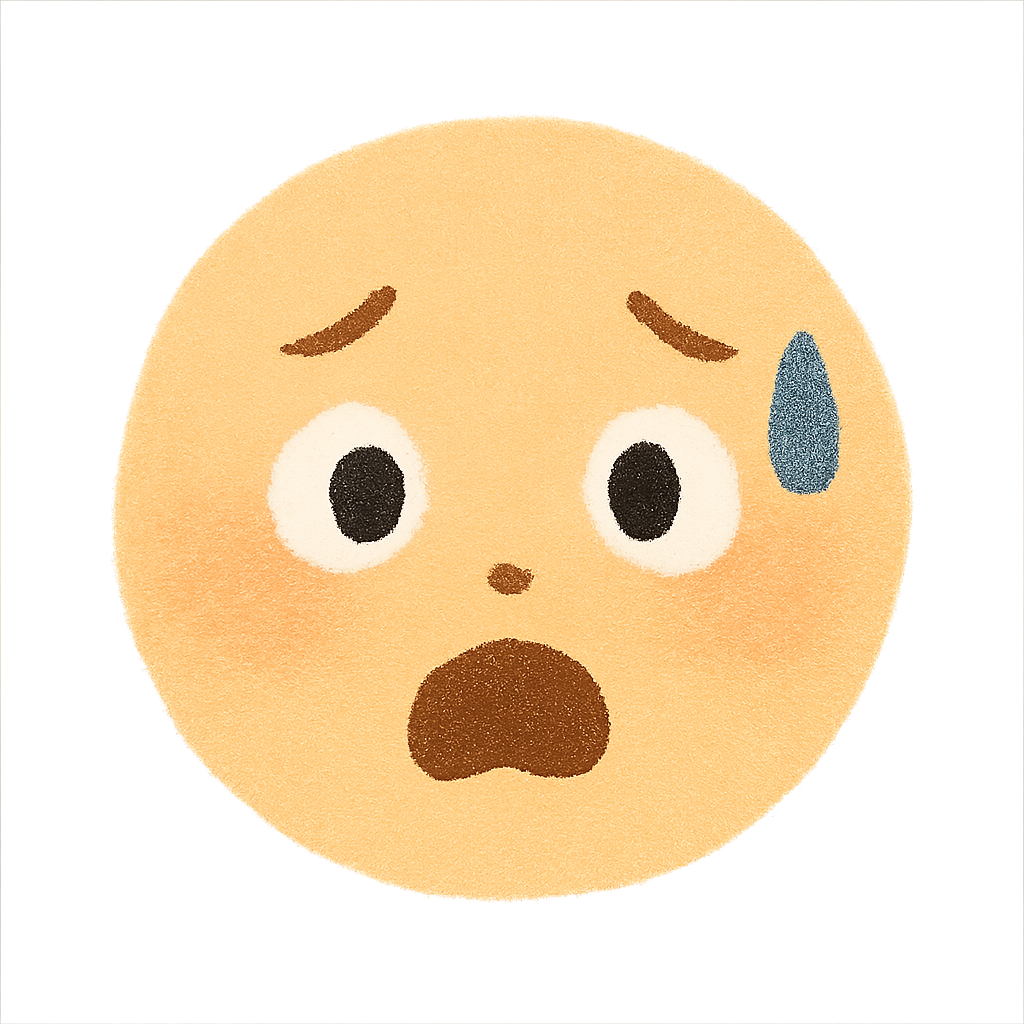Nervous Emoji Face
