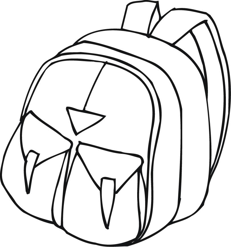 Backpack Coloring Sheet - AZ Coloring Pages