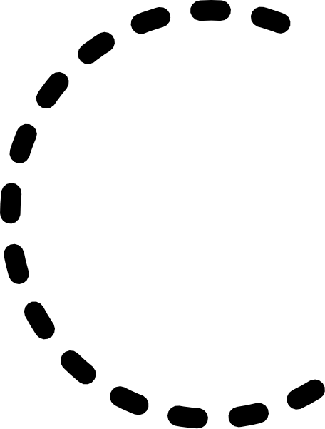 C outline clipart