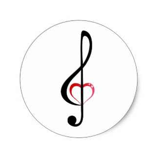 Pink Treble Clef Stickers | Zazzle