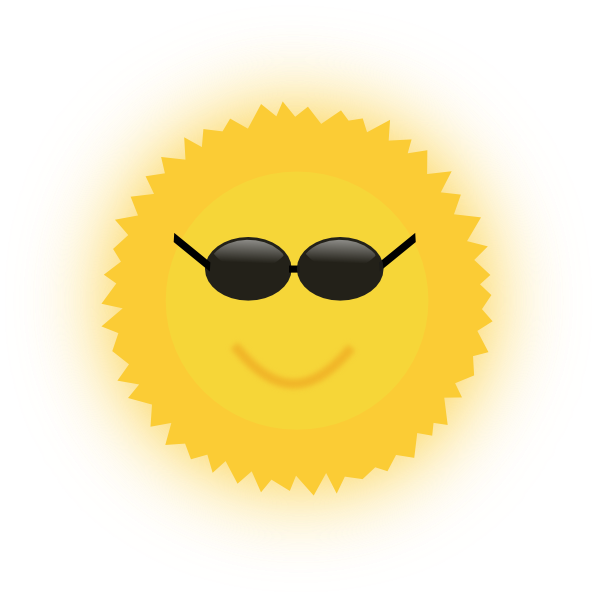 Cool Sun Clip Art - vector clip art online, royalty ...