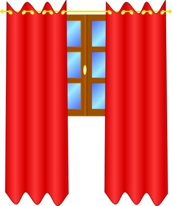 Clip Art Blue Curtains Clipart
