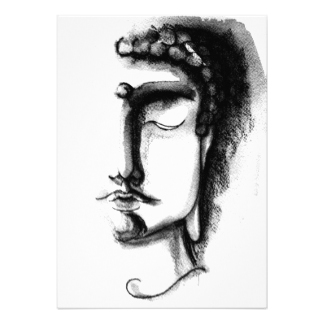 Black And White Buddha Cards | Zazzle