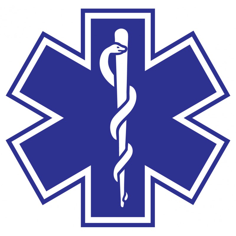 Reflective Standard Blue Star Of Life Decals