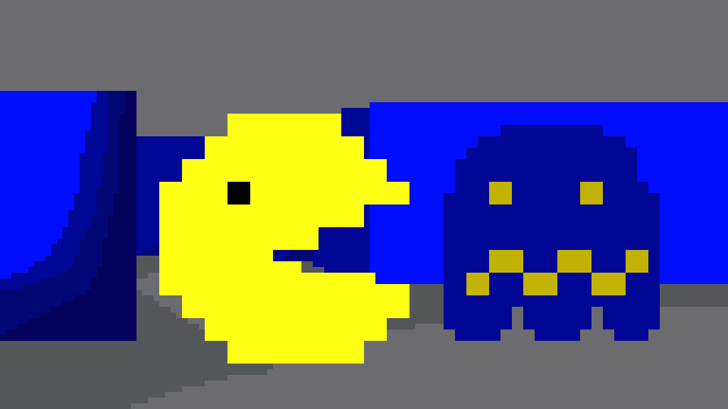 Pixilart - Pac-Man Chasing Ghost by Eternal