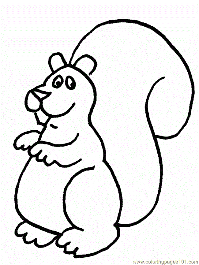 Squirrel Template - AZ Coloring Pages