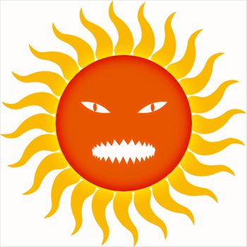 Angry sun clipart