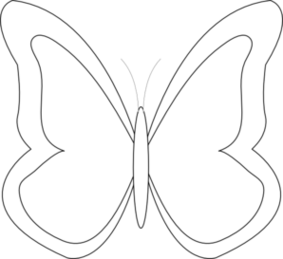 Simple Butterfly Outline Clipart - Free to use Clip Art Resource