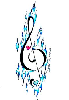 Treble clef tattoo, Treble clef and Tattoo designs