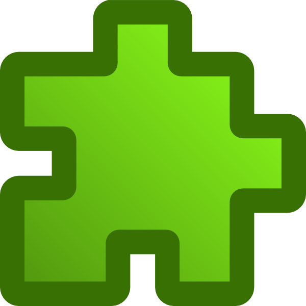 Icon Puzzle Green clip art Free Vector / 4Vector