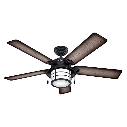 Hunter Fan 59135 Key Biscayne 54" Weathered Zinc Ceiling Fan with ...