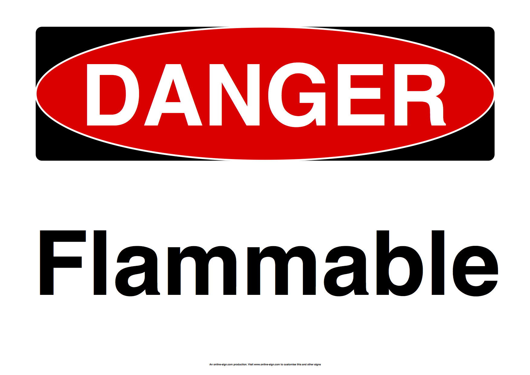 Danger Highly Flammable Sign - KJ Signs Online Store