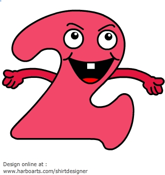 Download : Cartoon Number 2 - Vector Graphic