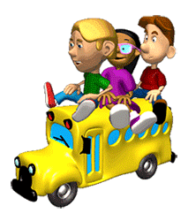 Animated gif of School Buses and free images ~ Gifmania