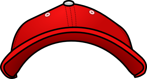 Red baseball cap clipart
