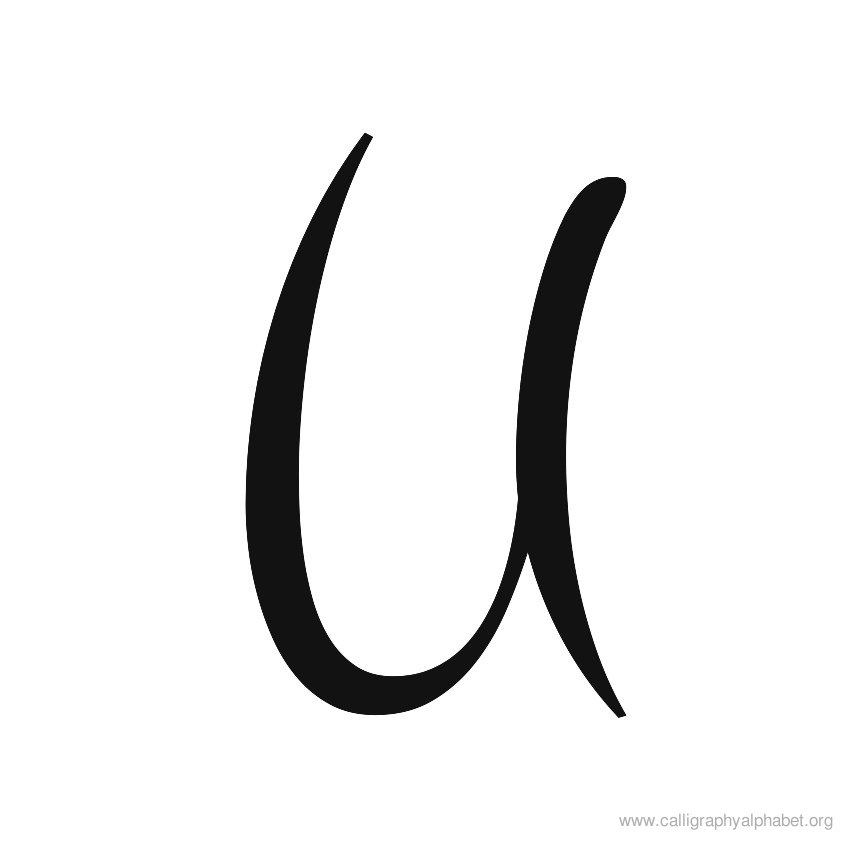 Calligraphy Alphabet U | Alphabet U Calligraphy Sample Styles ...