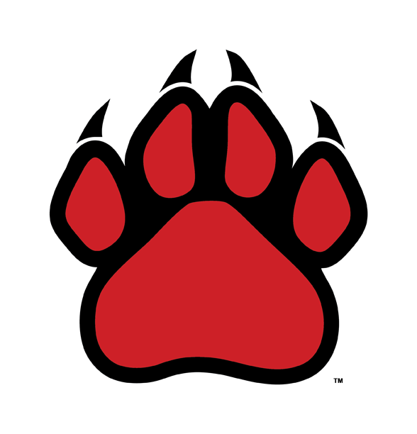 Red Panther Paw Clipart