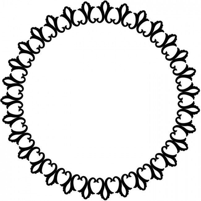 Decorative Circle Boarder Wall Sticker Pattern Wall Art