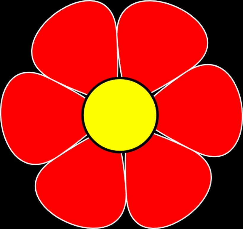 red flower clip art clipartsco