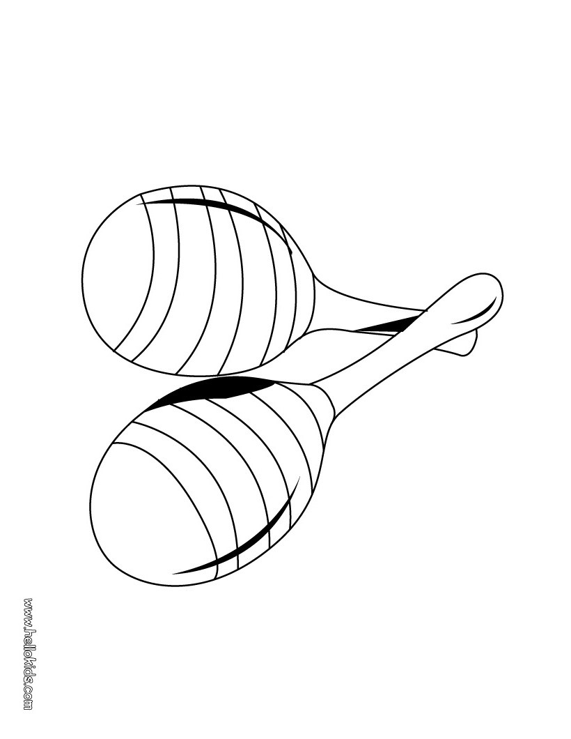 MUSICAL INSTRUMENT coloring pages - Xylophone