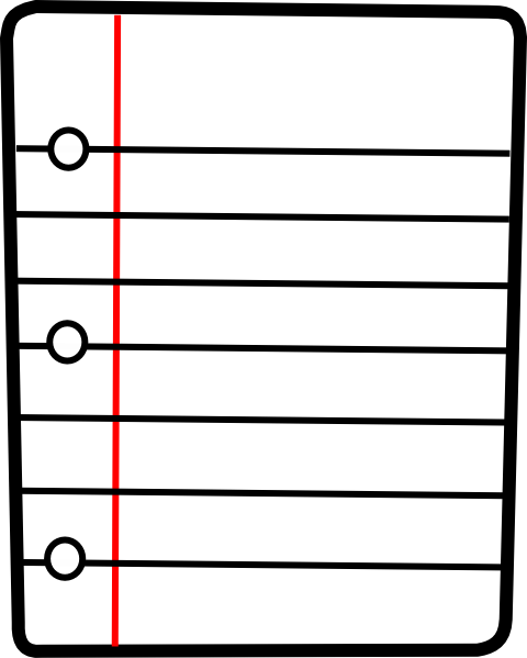 Lined paper clipart