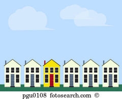 Row House Clipart