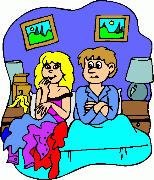 Clipart couples in bed