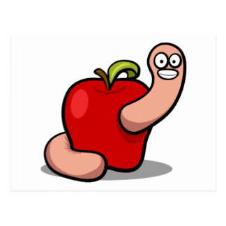 Cartoon Apple Postcards | Zazzle
