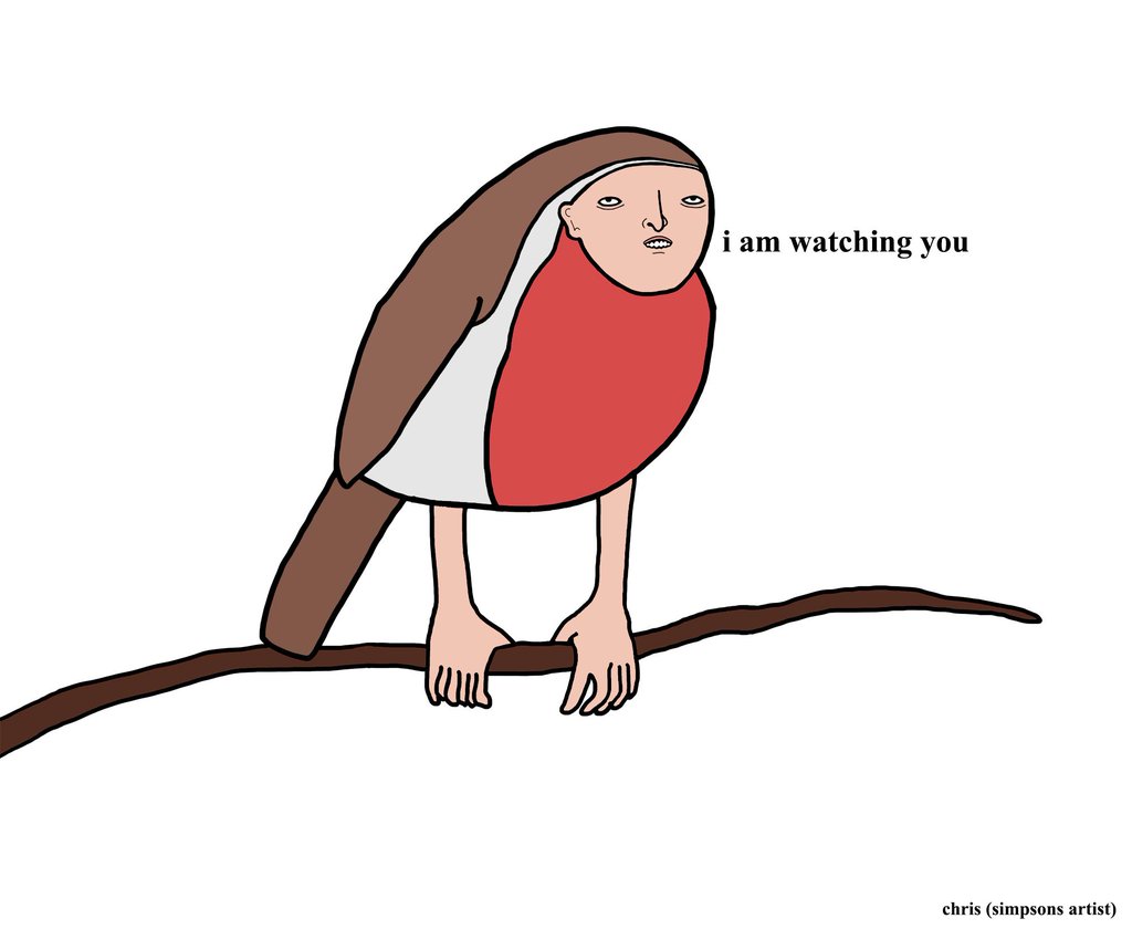 Chris SimpsonsArtist on Twitter: "the christmas robin is watching ...