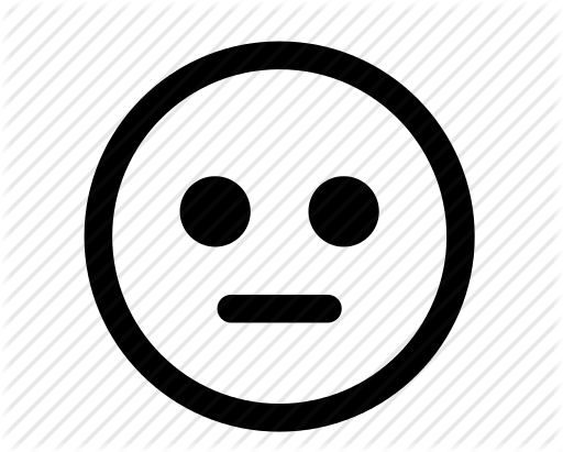 Neutral smiley face clip art