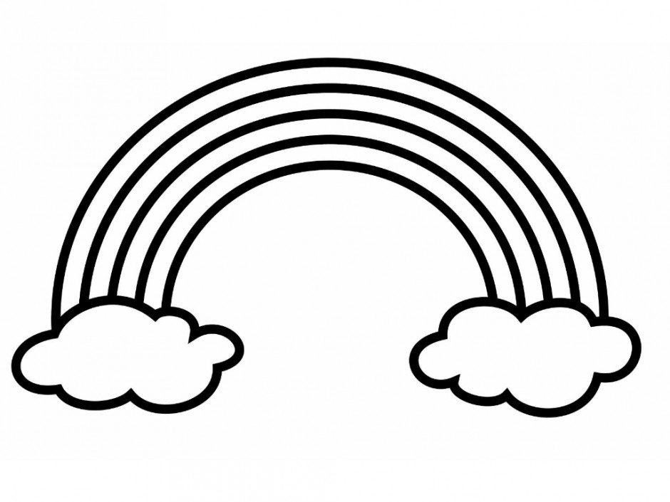Rainbow clipart to color