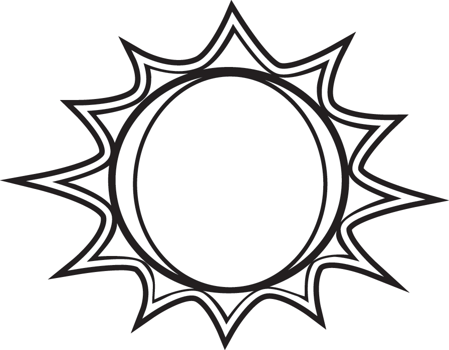Sun Clipart Black And White - Clipartion.com