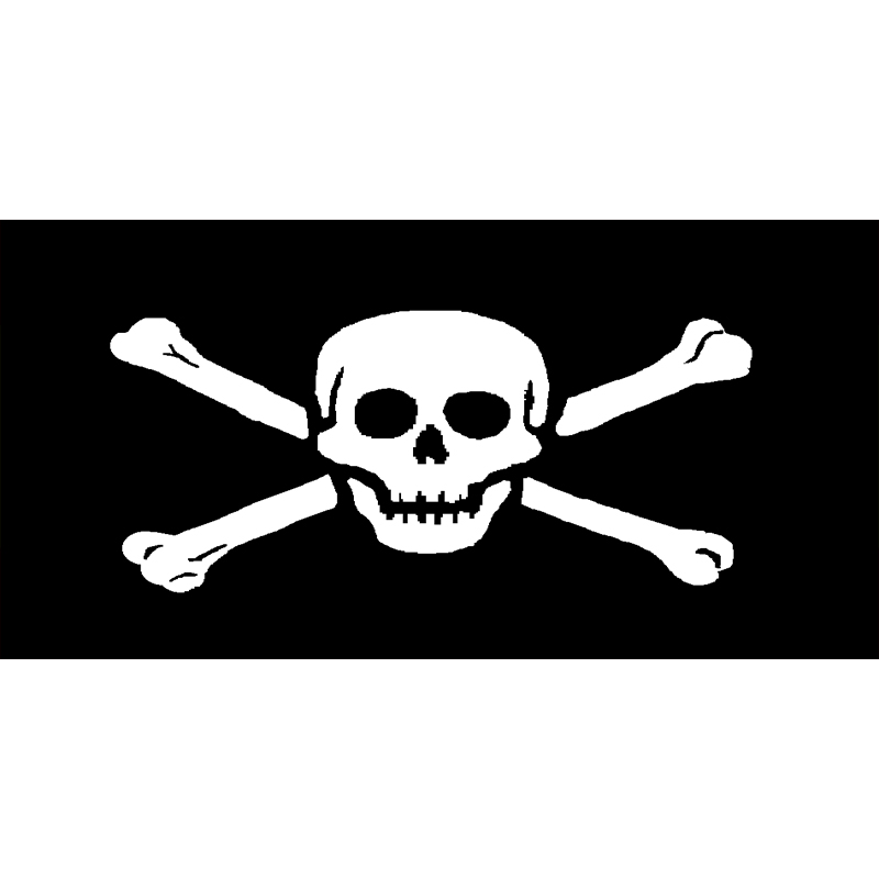 Big Pirate Flag Black