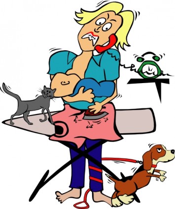 Mother Clip Art Black And White - Free Clipart Images