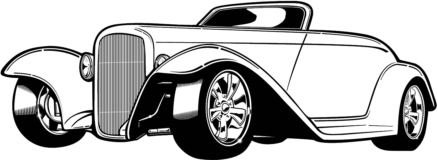 Black And White Car Drawings