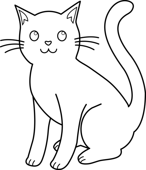 Cat Outline Clip Art