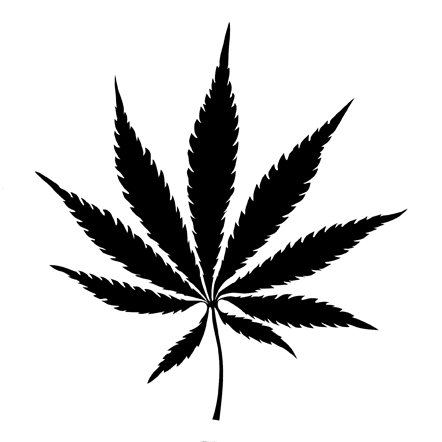 Marijuana Black And White Clipart