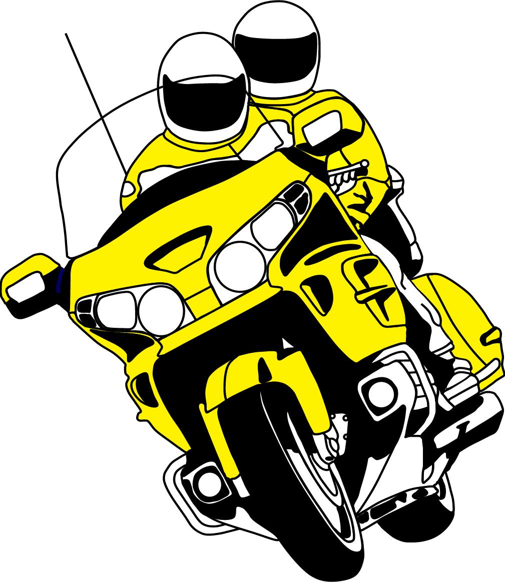 Honda goldwing motorcycle clipart