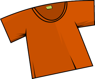 Free Orange T-Shirt Clip Art
