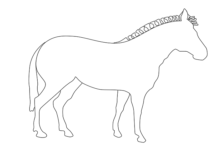 Zebra Outline Template - Invitation Templates