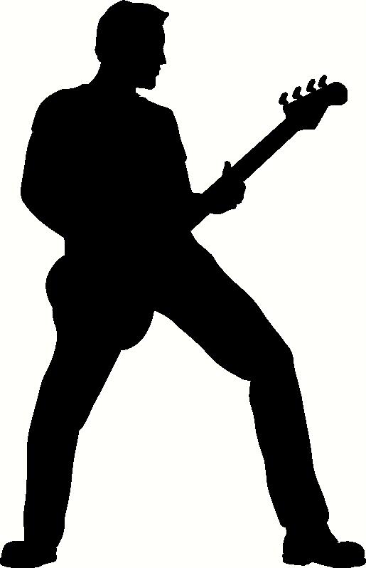Guitar Player Silhouette Vinyl Decal | Music Vinyl Decals